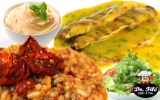 Frango ao Molho de Mostarda e Risoto de Tomate Seco