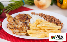 01 Prato Feito: Frango Grelhado, Arroz, Feijão e Batata
