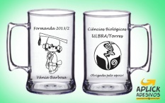 30 Canecas de Chopp de Acrílico Transparente