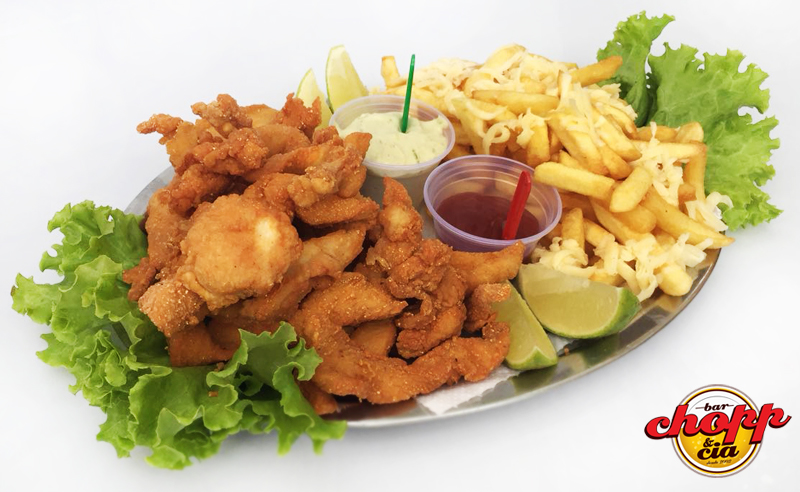 Porção de Filé de Frango Empanado + Batata Frita