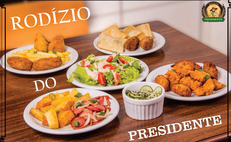 Rodízio do Presidente: 14 tipos de Porções