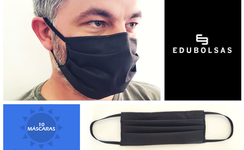 Kit com 10 Máscaras Reutilizáveis Tripla Camada