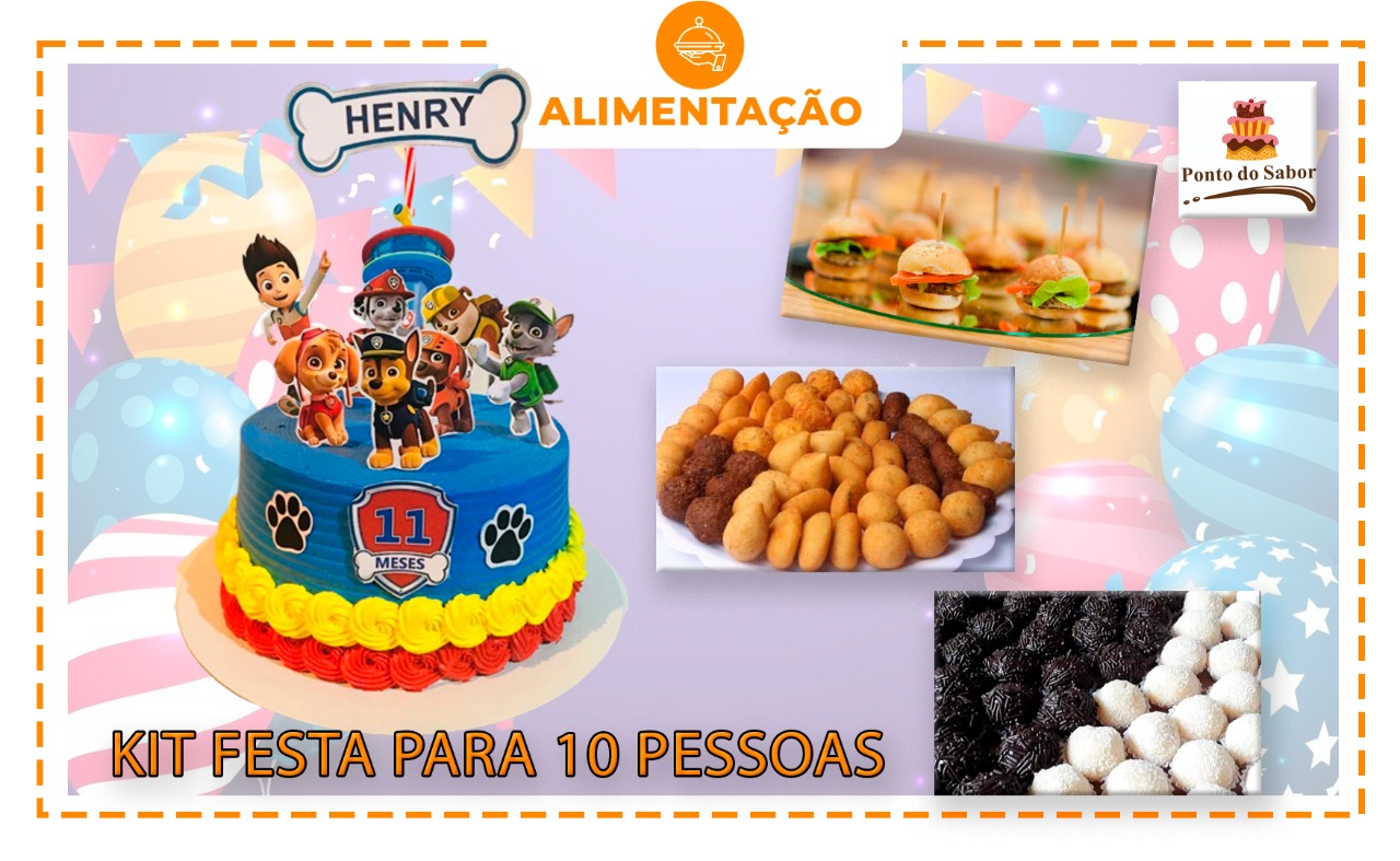 Kit Festa para até 10 pessoas