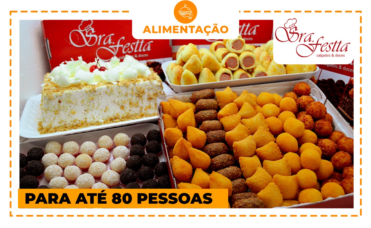 Kit festa para até 80 PESSOAS com a qualidade Sra. Festta